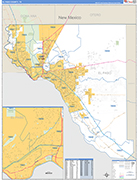 El Paso County Wall Map Basic Style